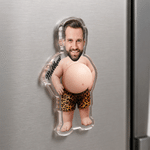 Personalized Funny Silicone Belly Photo Acrylic Fridge Magnet with Name Home Decoration Birthday Anniversary Gift for Friend