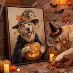 Láminas personalizadas en lienzo con fotos de mascotas con temática de Halloween Regalo de Halloween para los amantes de las mascotas