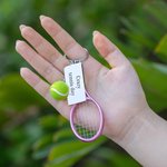 Gepersonaliseerde Mini Leuke Tennis Racket & Bal Sleutelhanger met Gegraveerde Tekst Verjaardag Game Day Gift voor Tennis Lovers
