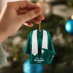 Personalized Wooden Graduation Uniform Ornament with Ribbon Name School and Year Graduation Gift for Graduate
