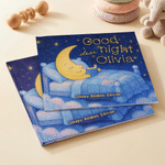 Personalisiertes Kinderbuch zum Einschlafen „Sleepy Animals Edition“ – Babybuch mit Namen, Wohnaccessoire, Geschenk zur Babyparty oder zum Geburtstag für Jungen und Mädchen sowie Neugeborene