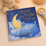 Personalisiertes Kinderbuch zum Einschlafen „Sleepy Animals Edition“ – Babybuch mit Namen, Wohnaccessoire, Geschenk zur Babyparty oder zum Geburtstag für Jungen und Mädchen sowie Neugeborene