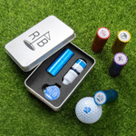 Personalized Golf-Themed Monogram Letter Pattern Golf Ball Stamp Hat Clip Set with Name and Date Golf Club Game Day Birthday Gift for Golf Lovers