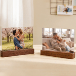 Personalized Lenticular Photo Collage Acrylic Plaque with Text Home Decor Family Reunion Birthday Anniversary Gift for Couple Mom Grandma