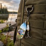 Personalized Photo Fishing Hook Lure with Text Birthday Father's Day Anniversary Gift for Dad Husband Fishing Lover