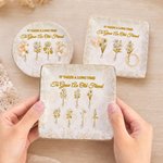 Personalised Vintage Birth Flower Ceramic Trinket Jewellery Dish with 1-10 Names Home Decor Anniversary Gift for Friends Besties
