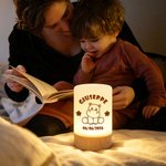 Veilleuse animal personnalisée avec nom et motif - LED tactile et réglable pour une douce lueur nocturne - Cadeau d'anniversaire pour enfants