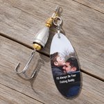 Personalized Photo Fishing Hook Lure with Text Birthday Father's Day Anniversary Gift for Dad Husband Fishing Lover