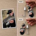 Personalized Photo Fishing Hook Lure with Text Birthday Father's Day Anniversary Gift for Dad Husband Fishing Lover