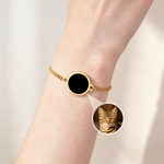 Personalised Heat-Activated Hidden Photo Adjustable Bracelet with Engraved Text Memorable Birthday Anniversary Gift for Women Men
