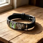 Personalized Pet Photo Adjustable Bracelet with Name and Date Memorial Sympathy Gift for Pet Owners Lovers Friends