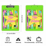 Personalized Multicolor Crayon Stars Double-Sided Portable Clipboard with Title & Surname Teacher's Day Appreciation Birthday Gift for Teachers