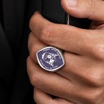 Personalized Episcopal Seal Design Bishop Ring with Text Apostolic Jewelry Pastoral Anniversary Gift for Clergy Apostle