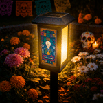 Personalized Paper-Cutting Art Photo Design Garden Light with Name Garden Cemetrey Decor Halloween Day of the Dead Gift for Friends Family