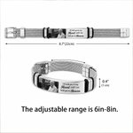 Personalized Sentimental Photo Adjustable Bracelet with Engraved Text Loss Memorial Sympathy Anniversary Gift for Family Friend