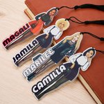 Personalized Acrylic Black Girl Photo Bookmark with Name and Tassel Birthday Reading Gift for Girls Book Lovers Readers