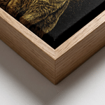 Stampa su tela grande personalizzata, con ritratto animale in nero e oro e nome - Regalo di compleanno e per la casa per amanti di animali
