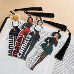Personalized Acrylic Black Girl Photo Bookmark with Name and Tassel Birthday Reading Gift for Girls Book Lovers Readers