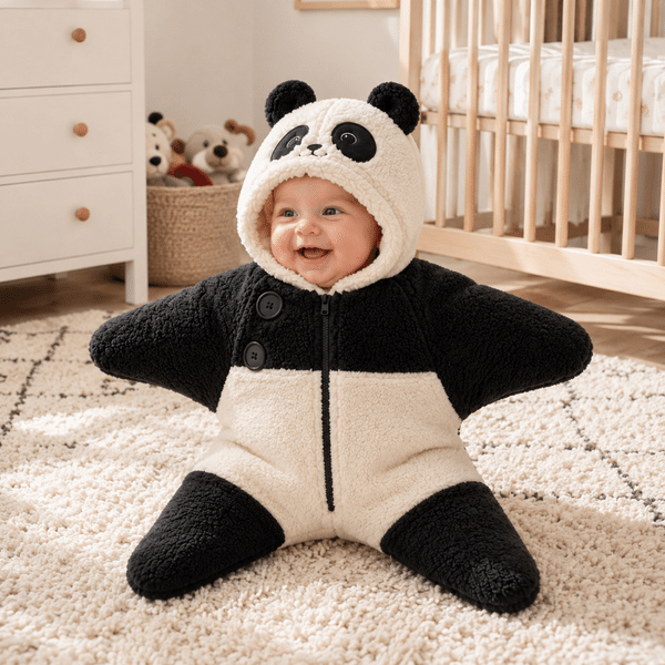 Costume en peluche personnalisé en forme d'étoile pour nouveau-né avec prénom, accessoire photo pour bébé, tenue pour immortaliser les étapes importantes (panda, lapin, étoile de mer ou faon), cadeau 