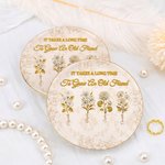 Personalised Vintage Birth Flower Ceramic Trinket Jewellery Dish with 1-10 Names Home Decor Anniversary Gift for Friends Besties