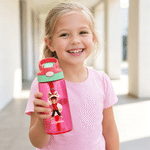Personalized Cartoon Lion Dance Character 16 oz Kid Water Bottle with Straw and Name Outdoor Activities Use Back to School Birthday Gift for Kids