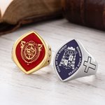 Personalized Episcopal Seal Design Bishop Ring with Text Apostolic Jewelry Pastoral Anniversary Gift for Clergy Apostle