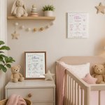 Personalized Newborn Birth Info Canvas Prints with Name and Date Wall Decor Ship from USA Baby Shower Gift for New Parents