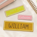 Personalised Multicolour Embroidered Felt Patch with Name Daily Use High School Back to School Birthday Gift for Student Kid