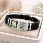 Personalized Pet Photo Adjustable Bracelet with Name and Date Memorial Sympathy Gift for Pet Owners Lovers Friends