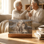 Personalized Lenticular Photo Collage Acrylic Plaque with Text Home Decor Family Reunion Birthday Anniversary Gift for Couple Mom Grandma