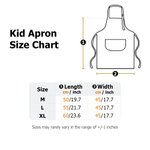 Personalized Cute Cartoon Kids Character Adjustable Apron Chef Hat Set with Name and Pocket Cooking Birthday Gift for Boys Girls