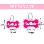 Personalised 3D Printed Bone Pet Name Tag with Phone Number  Dog ID Keyring Birthday Gift for Pet Owners Lovers