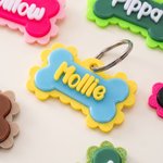 Personalized 3D Printed Bone Pet Name Tag with Phone Number  Dog ID Keychain Birthday Gift for Pet Owners Lovers