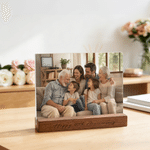 Personalized Lenticular Photo Collage Acrylic Plaque with Text Home Decor Family Reunion Birthday Anniversary Gift for Couple Mom Grandma