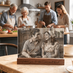 Personalized Lenticular Photo Collage Acrylic Plaque with Text Home Decor Family Reunion Birthday Anniversary Gift for Couple Mom Grandma