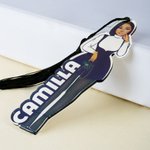 Personalized Acrylic Black Girl Photo Bookmark with Name and Tassel Birthday Reading Gift for Girls Book Lovers Readers