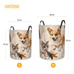 Personalisierter Spielzeugkorb vom Foto | Katzen- & Hundeporträt im Ölgemälde-Stil | Wäschekorb | Haustier Geschenk für Herrchen & Frauchen
