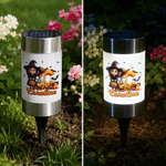Personalized Halloween Cartoon Character Solar Garden Light with Name and Initial Garden Decoration Halloween Party Gift for Family Friend