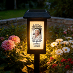 Personalised Minimalist Style Photo Solar Garden Light with Name Text and Year Garden Yard Cemetrey Decor Memorial Gift for Family