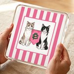 Personalised Multi-Colour Pet Flag Square Acrylic Plaque Desktop Decor Back to School Anniversary Gift for College Students Pet Lovers