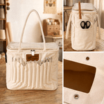 Personalized Yarn Pattern Large Capacity Canvas Storage Bag with Name Daily Use Sewing Birthday Gift for Crafters Knitters