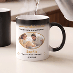 Personalised Pregnancy Announcement Heat-Activated Ceramic Mug with Photo and Name Baby Announcement Gift for Expectant Mothers New Parents