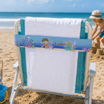 Personalised Cartoon Diving Character Sea Animal Coral Beach Chair Towel Strap with Name Beach Accessories Pool Party Birthday Gift for Diving Lovers