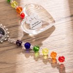 Personalizado You Left Paw Print on My Heart Atrapasol con forma de corazón y pata Rainbow Bridge Pet Loss Gift