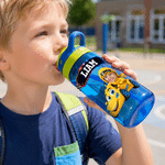 Personalized Fantasy Racing Car Photo 16 oz Water Bottle with Name Outdoor Supplies Back to School Birthday Gift for Kids Students