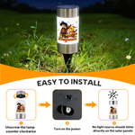 Personalized Halloween Cartoon Character Solar Garden Light with Name and Initial Garden Decoration Halloween Party Gift for Family Friend