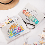 Personalised Life Is Better On A Cruise Makeup Bag with Wrist Strap and Name Travel Accessories Birthday Gift for Women Cruise Lovers