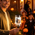 Personalized Halloween Cartoon Character Solar Garden Light with Name and Initial Garden Decoration Halloween Party Gift for Family Friend