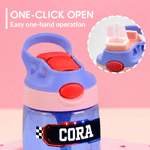Personalized Fantasy Racing Car Photo 16 oz Water Bottle with Name Outdoor Supplies Back to School Birthday Gift for Kids Students