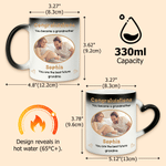 Personalised Pregnancy Announcement Heat-Activated Ceramic Mug with Photo and Name Baby Announcement Gift for Expectant Mothers New Parents